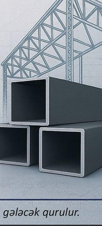 Metal məhsulları: Müxtəlif ölçülü kvadrat metal profillər. Bu profillər tikinti və — 3