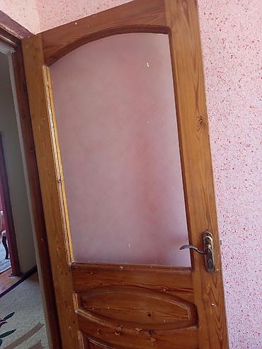 samdanlar: Taxta otaq qapısı – şüşəli model 4 dənə - Material: təbii ağac (şam — 4