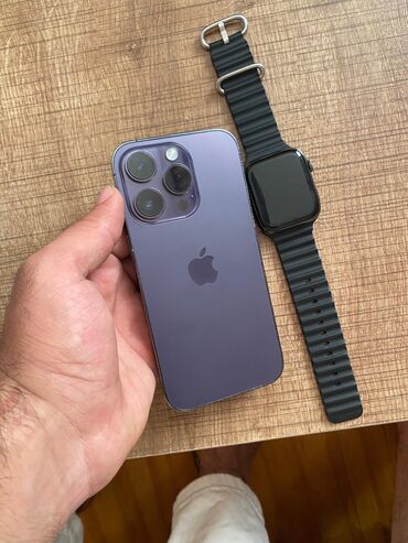 Apple iPhone: IPhone 14 Pro, 128 GB, Deep Purple, Face ID