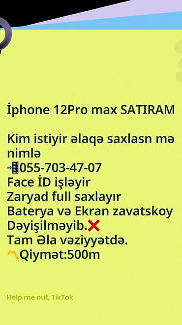 IPhone 12 Pro Max, Qızılı, Face ID lalafo.az -da IPhone 12 Pro Max, Qızılı, Face ID