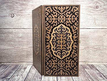 Нарды: Нарды деревянные "Кыял" с национальным орнаментом . - Корпус-книга — 3