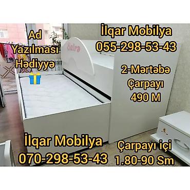 İkimərtəbəli uşaq çarpayıları: Oğlan və qız üçün, Yeni, Çarpayı, Matrassız, Siyirməsiz, Laminat — 2