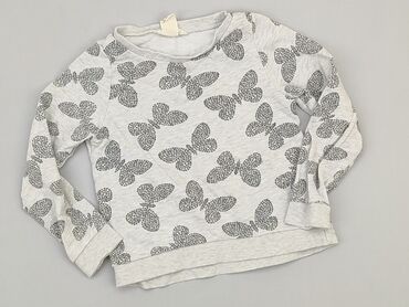 spodenki sportowe dziewczęce: Sweatshirt, H&M, 5-6 years, 110-116 cm, condition - Very good