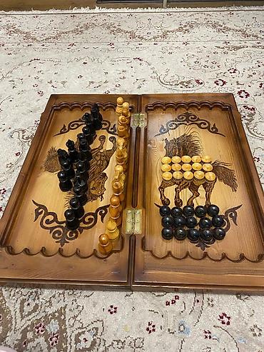 Шахматы: Шахматы, нарды, кара жыгач жаны, колго жасалган, шикарный для — 11