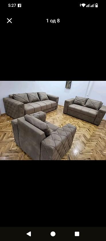 Stilske garniture: Komplet tapaciranih garnitura za dnevni boravak – moderni dizajn sa — 3