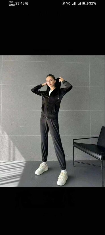 crno sivi tech fleece: S (EU 36), Jednobojni, bоја - Crna