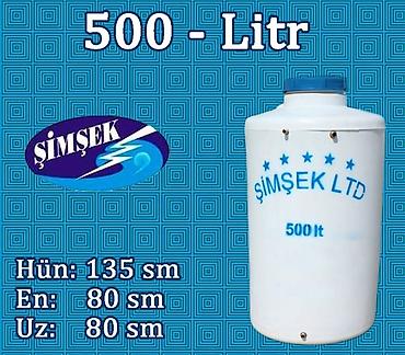 Baklar və çənlər: ŞİMŞEK LTD plastik su çənləri Həcm variantları: - 1000 litr (ölçü 1) — 26