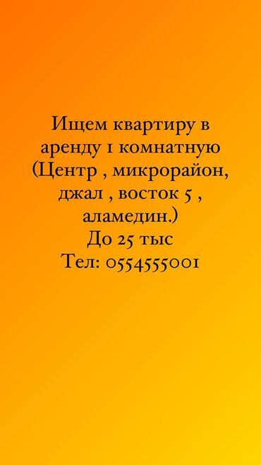 Сниму квартиру: 1 комната, 40 м²