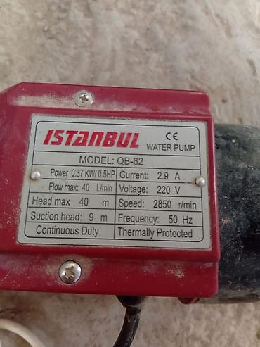şu cenleri: Su nasosu – ISTANBUL QB-62 - Tip: Mərkəzdənqaçma (centrifugal) su — 2