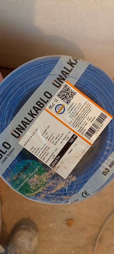 Elektrik kabelləri: Kabel 1x4 və 1 x2.5 orginal QR-kodla ÜNALKABLO elektrik kabelləri – — 4