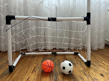 Oyun dəstləri: Uşaq üçün 2‑si 1-də idman dəsti – futbol qapısı və basketbol səbəti — 2