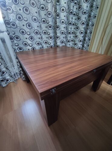стол раскладной деревянный: İşlənmiş, Transformer, Laminat, Kvadrat masa