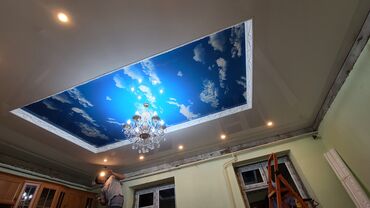 Натяжной потолок: Натяжной потолок Матовое, 3D потолки, Глянцевое Монтаж, Бесплатный замер, Гарантия — 9