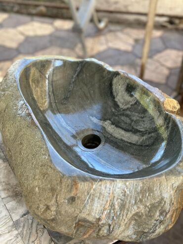 Раковины для ванной: Раковина для ванной, Круглая форма, Материал: Камень, Размер: 6 x 4 см — 15