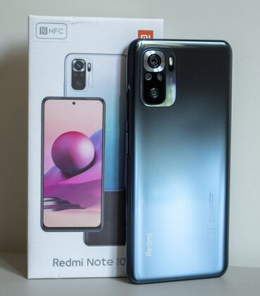 Redmi: Redmi, Redmi Note 10S, Б/у, 128 ГБ, цвет - Синий, 1 SIM, 2 SIM, eSIM