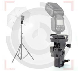 видео камира: Кронштейн на стойку для вспышки и зонта. Материал - пластик