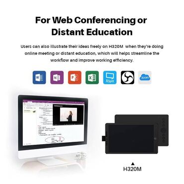 Digər planşetlər: Qrafik planşet "Huion H320M" İş prinsipi: H320M yazı planşeti — 2