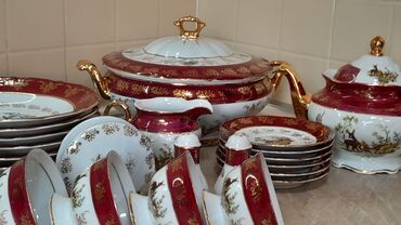 Çay dəstləri və servizlər: Çay dəsti, Farfor, 6 nəfərlik, Çexiya