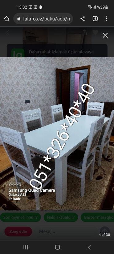 Sifarişlə masa və oturacaq dəstləri: Kravat çarpayi istediyiniz olcude istediyiniz rengde parcadan ve — 17