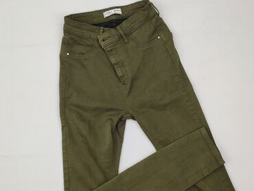 Women's Clothing: Stradivarius, Material trousers for women, size S (EU 36)