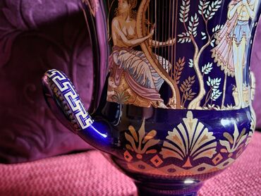 Ostali kućni dekor: Cup,vaza vintaz nov grcki,porcelanski,rucno oslikan 24 kar.zlatom — 11
