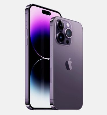 продаю айфон 14 про макс: IPhone 14 Pro, Б/у, 256 ГБ, Deep Purple, Защитное стекло, Чехол, Кабель, 95 %