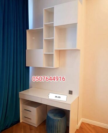 Uşaq masaları: Oğlan və qız üçün, Yeni, Siyirməli, Yazı masası, Stulsuz — 6