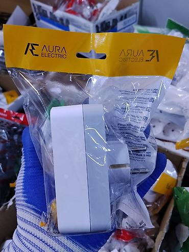 Удлинители: Разветвитель Aura Electric на 2 гнезда с выключателем, белый — 2