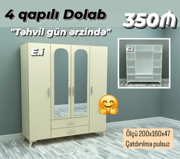 Masalar: Dolab yeni qarderob paltar dolabı