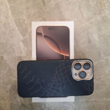 садор титан: IPhone 16 Pro Max, Колдонулган, 256 ГБ, Desert Titanium, Куту, 100 %