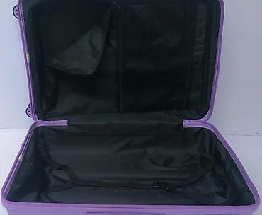 Putni koferi i torbe: Tvrdi kofer na točkiće – ljubičasti - Materijal: tvrda plastika (ABS — 4