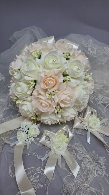 Свадебные аксессуары: Свадебный аксессуар, Новый, цвет - Молочный — 1