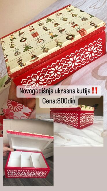 navlake za kancelarijske stolice: Decoration box, Cardboard, color - Red, New