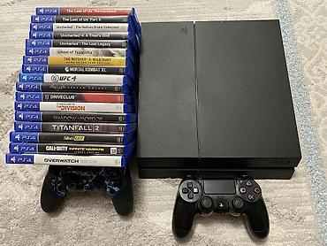 memory card ps2: PS4 500гб + 17игр 2 геймпада(черный оригинал, синий реплика не держит — 1