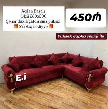 mətbəx künc divanları: Künc divan, Yeni, Açılan, Bazalı, Parça, Şəhərdaxili pulsuz çatdırılma