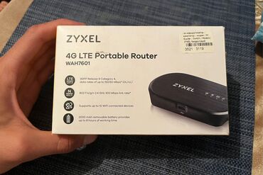 Modemlər və şəbəkə avadanlıqları: Zyxel WAH7601 4G LTE cib modemi. Bu cihaz 10-a qədər Wi-Fi