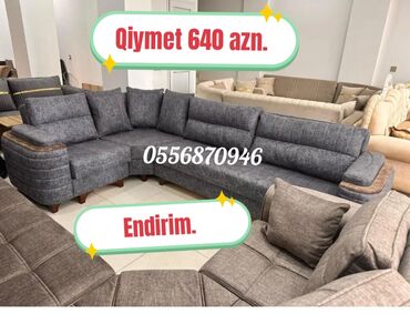 Divanlar: Künc divan, İşlənmiş, Açılan, Bazalı, Parça, Şəhərdaxili pulsuz çatdırılma — 14