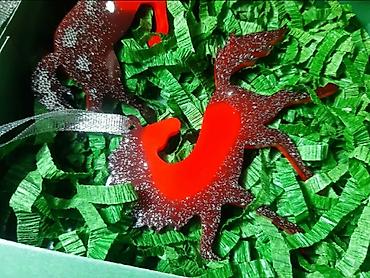 Ёлочные игрушки и шары: Набор из огненных лошадок 3 шт ёлочные игрушки, ручная работа — 7