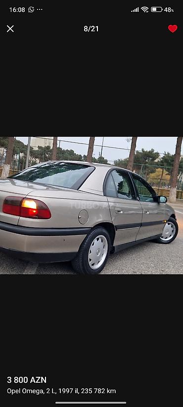 Opel: Opel Omega: 2 l | 1996 il 4190000 km Sedan -da lalafo.az — 8 Opel: Opel Omega: 2 l | 1996 il 4190000 km Sedan — 8