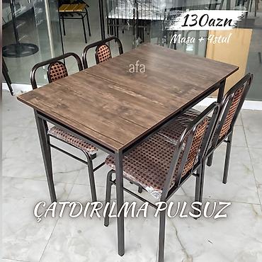 kafe stul: Restoran, kafe, bağ, mətbəx və s üçün masa destleri qiymətlər üzərində — 4