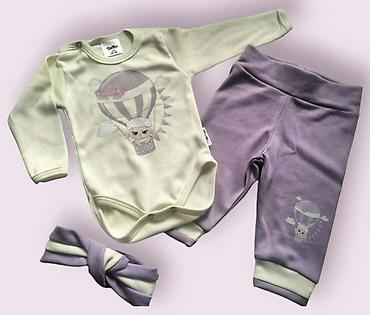 Kompleti: 3 delni kompletic Vel 56-62 dvobroj do 3 meseci 68 do 5 meseci 74 do 9 — 2