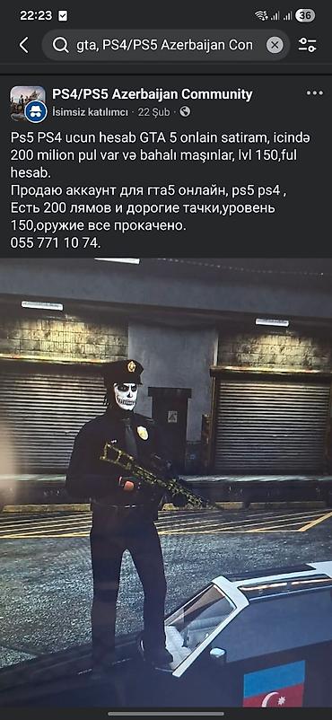 4 playstation: Məhsul: GTA Online hesabı (PS4/PS5 üçün uyğundur) Xüsusiyyətlər: - — 1