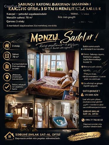 Mənzillər: Tecili kupcali 3 otaqli bina evi satilir Sabuncu rayonu Bakıxanov — 4