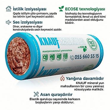 su daslari: KNAUF Insulation mineral yun izolyasiya rulonu - İstilik — 1