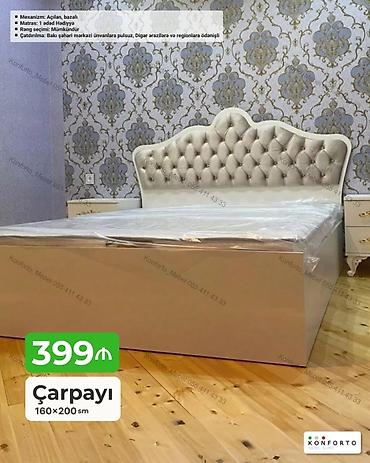 Çarpayı – 160×200 sm - Mexanizm: açılan, bazalı (geniş yüklük