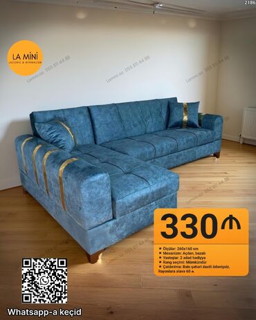 Divanlar: Künc divan, Açılan, Ödənişli çatdırılma