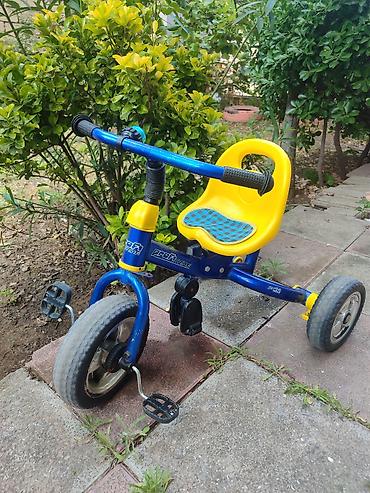 velosiped boyuk: Uşaq üçtəkərli velosipedi – Pro Trike - Rəng: mavi-göy gövdə, sarı — 2