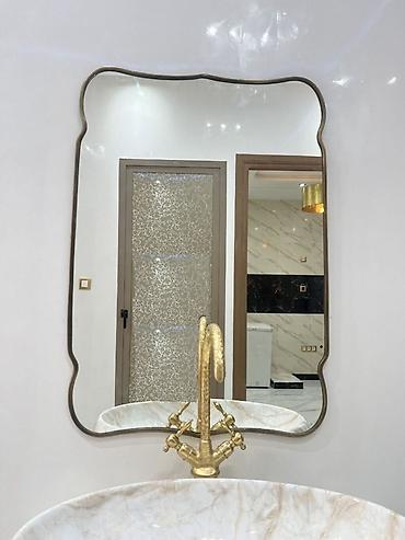 perde yuma: Güzgü Döşəmə üstü, Hamam üçün, Çərçivə ilə — 4