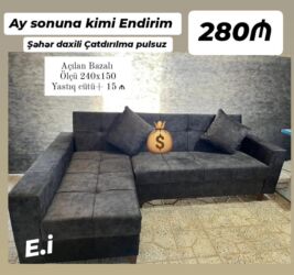 Masa və oturacaq dəstləri: Künc divan, Yeni, Açılan, Bazalı