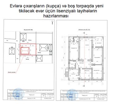 Başqa xidmətlər: Bütün növ tikintilərin memarlıq layihələrinin, cizgi və çertyojlarının